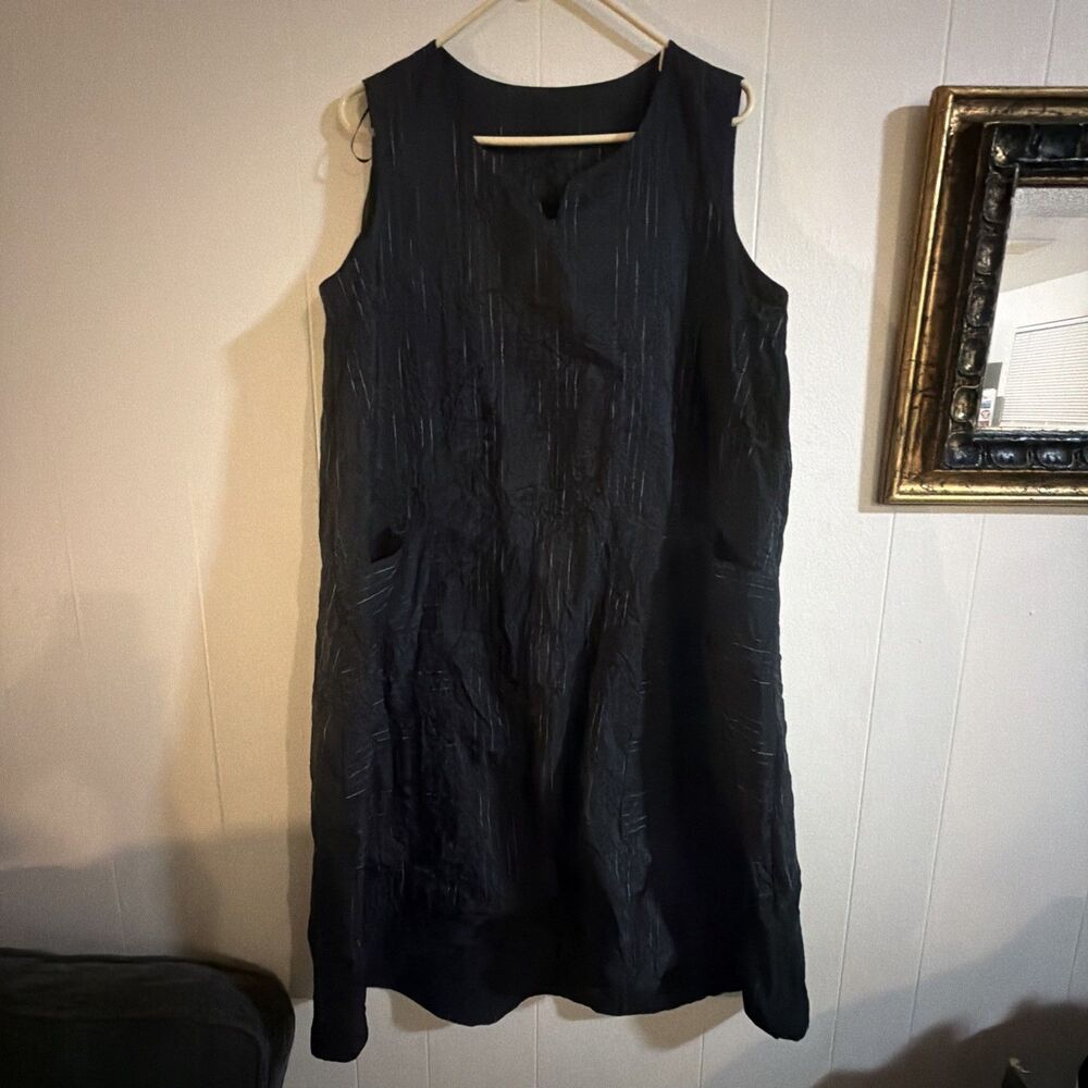 GershonB R AM  Dress Women's Size M Crinkle Textured Fabric Sleeveless Shift